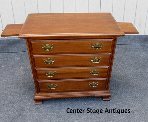 63382 Solid Cherry Batchelor Chest Dresser Nightstand with Pull Outs Cover
