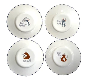 Ratatouille Disney Pixar Plates Set of 4 Cheese Dessert Apps Ceramic 6-1/4” - Picture 1 of 2