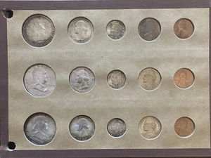 NICE 1953-PDS SILVER U.S. MINT SET IN WAYTE RAYMOND HOLDER FREE U S SHIPPING - Picture 1 of 4