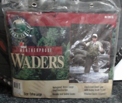 Ozark Trail Weatherproof Waders Mens Size XL Vinyl Elastic Suspenders Fishing - Image 1 of 4