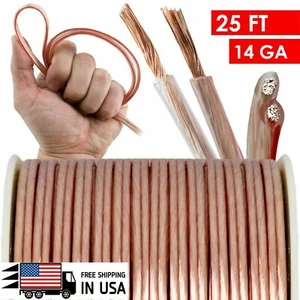 NEW 14 GA Gauge 25 Feet ft Heavy Duty Marine Car Home Audio Cable Speaker Wire - Picture 1 of 2