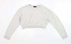 ASOS Womens Grey Cotton Pullover Sweatshirt Size 16