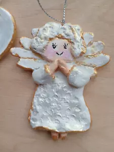 A holiday souvenir. Set: an angel and a heart. A toy for the Christmas tree - Picture 1 of 10