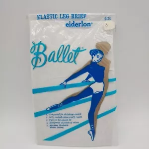 Vintage Neu mit Etikett Eiderlon Ballett elastisches Bein gekämmt Baumwolle Unterwäsche Slips Größe 6 - Bild 1 von 5