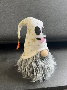 Halloween Wichtel Deko mit Sternenhut Gold & Geistergesicht - Bild 1 von 4