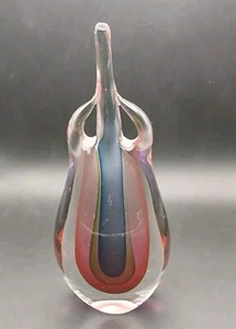 Vinntage Sommerso Teardrop Art Glass Sculpture Murano 11” Paperweight 4lbs - Picture 1 of 16