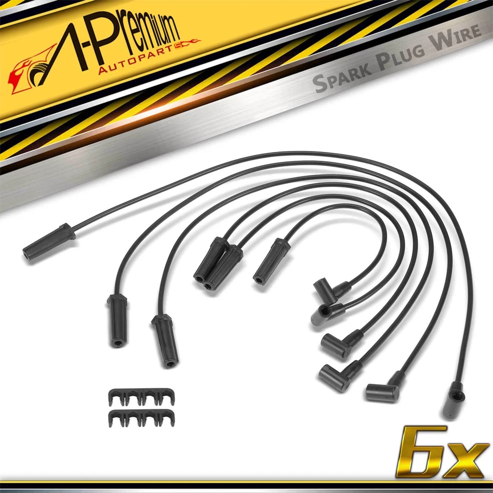 Juego de 6 cables de bujías para Pontiac Bonneville 01-03 Buick Park Avenue 01-05 3,8 L Foto 1 de 4