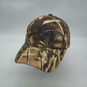 Wildlife Series Strapback Hat Baseball Cap Marsh Camo Mallard Duck Embroidered - Picture 1 of 10