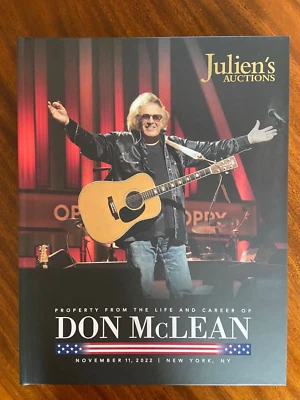 Julien’s Auction Catalog Bundle Don McLean November 2022 American Pie - Image 1 of 4