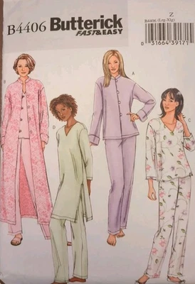 BUTTERICK Pattern B4406 Misses' JACKET, ROBE, TOP, TUNIC & PANTS  SZ L-XL  UC/FF - Image 1 of 4