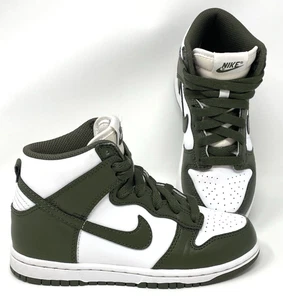 Scarpe Nike Dunk High da bambino taglia 13C bianche cargo kaki (verde) DD2314-105 - pulite! - Foto 1 di 12
