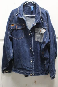 Platinum Fubu Fat Albert And The Junkyard Gang Denim Jean Jacket Size XXXL Vtg - Picture 1 of 15