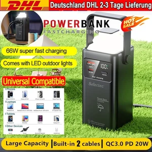 Powerbank 90000mAh USB-C Batería externa Batería negra Batería adicional Cargador rápido - Imagen 1 de 24