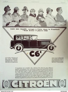 Publicite Auto Citroen C6E 1929 - Picture 1 of 1