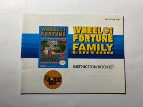 Wheel of Fortune: Family Edition Manual | Nintendo NES | NES-W3-USA-1 |Used
