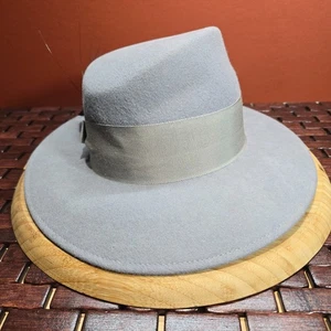 Neu ohne Etikett Vintage Doeskin Filz 100 % Wolle Fedora Hut-Geo W Bollman & Co. grau USA - Bild 1 von 10