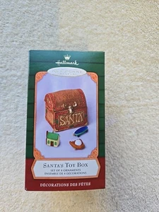2001 Hallmark Keepsake Christmas Ornament Santas Toy Box Set Of 4 NIB   BX11 - Picture 1 of 6