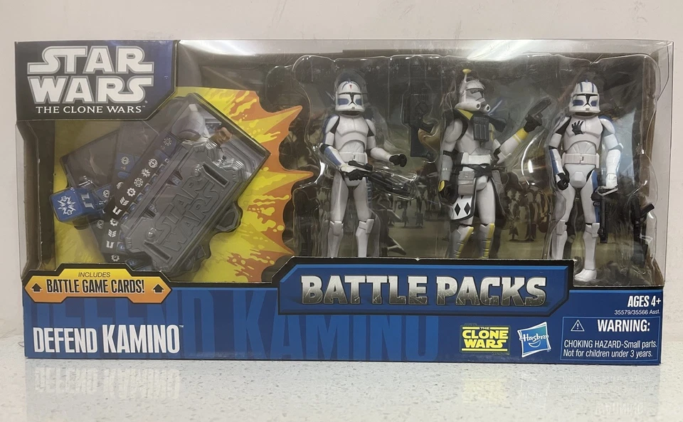 Star Wars Clone Wars Defend Kamino Battlepacks Arc Trooper Clones Hasbro MISB - Imagem 1 de 3
