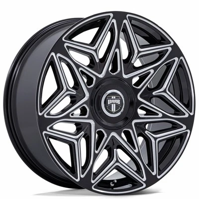 22x9 DUB Wheels DC274 Anomaly Gloss Black Milled Rims 5x115 ET+38 (4pcs) Foto 1 de 4