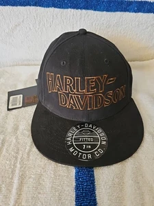 100 % Original Harley-Davidson Metallic bestickt vorne Baseball Cap 7 7/8 /4x - Bild 1 von 6