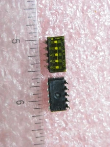 32 PCS OMRON A6T-5101 Switch DIP OFF ON SPST 5 Flush Slide 0.025A 24VDC PC Pins - Picture 1 of 2