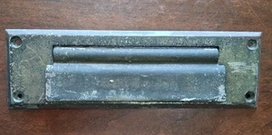 Antiker Postschlitz aus massivem Messing verchromt oder vernickelt - Bild 1 von 4