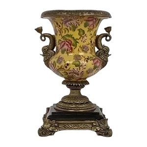 Jarrón de porcelana pintado chino vintage Mark Roberts con monturas de bronce peces florales - Imagen 1 de 21