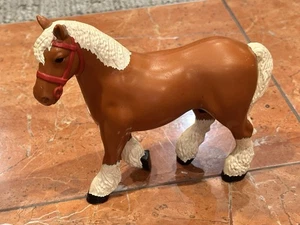 TONKA VINTAGE 1995 CLYDESDALE HARD PLASTIC BROWN 6" PLAY FARM HORSE TOY EUC - Picture 1 of 6