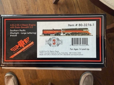 MTH HO GS-4 SP 4449 Daylight W/DCC Sound Smoke Large Lettering 80-3276-1 MIB - Image 1 of 4