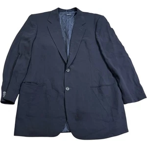 Vintage 90's Georgio Armani 42R Black Wool Italy Suit Jacket Sport Coat - Picture 1 of 10