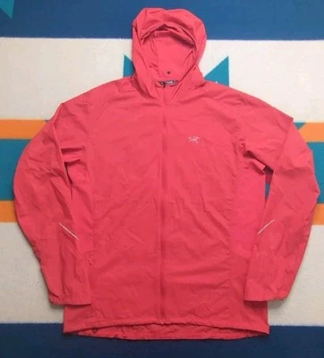 Chaqueta cortavientos con capucha Arc'teryx Incendo ligera al aire libre senderismo roja grande Foto 1 de 4