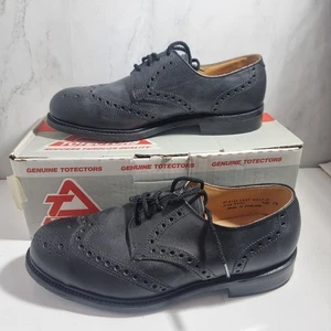 Excellent Mens Toetectors Leather Brogues Size 7.5Uk Black - Picture 1 of 19