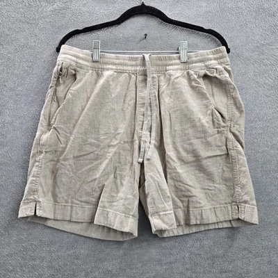 Pantalones Cortos Abercrombie & Fitch Hombre M Marrón Algodón Lino 9" Entrepierna Foto 1 de 4