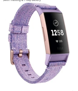 Fitbit Charge 3 purple lavender & gold  (Not Fully Working Read Description) - Picture 1 of 8