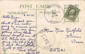 Iowa Beacon 1910 4a-bar PC. - Imagen 1 de 1
