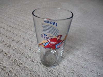 DETROIT RED WINGS COLECCIONABLE PINTA CERVEZA VASO DÉCADA DE 1950 * Foto 1 de 4