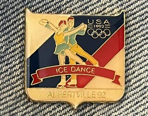 Pin Olímpico Danza Hielo ~ 1992 Albertville ~ Equipo de Estados Unidos ~ Recaudación de fondos - Imagen 1 de 2