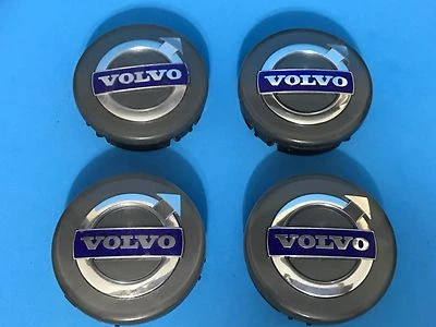VOLVO S60 S80 C70 V70 XC70 XC90 GENUINE FACTORY OEM CENTER CAPS 30666913 OEM SET - Image 1 of 4