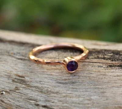 Purple Amethyst Ring 925 Sterling Silver Women's Ring Dainty Ring Gift For Her - Image 1 of 4