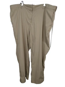 Lands End Woman 26W Pants Casual Khaki Flat Front Elastic Adjustable Waist - Picture 1 of 13