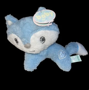 First & Main Stuffed Plush Blue Fox Baby Toy Rattle Soft NEW Tags Baby Boy Girl - Picture 1 of 10