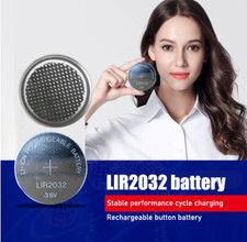 3.6V 40mAh LIR2032 Li Rechargeable Battery Coin Cell Watch Computer Motherboard