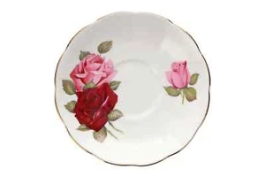 Queen Anne - Unnamed - Red and Pink Roses - Tea Saucer - 257872Y - Picture 1 of 2