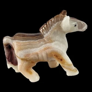 Estatuilla de mármol animal caballo coleccionable abrigo decorativo regalo de Navidad - Imagen 1 de 14