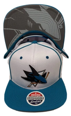 Zephyr NHL San Jose Sharks "Rundown" Flat Bill SnapBack Hat BRAND NEW WITH TAGS - Image 1 of 4