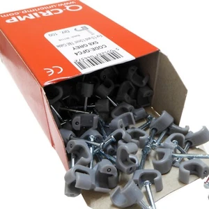 Nail-in Cable Clips for T&E Twin and Earth Cable 1.5mm 2.5mm 4mm 6mm 10mm 16mm - Picture 1 of 16