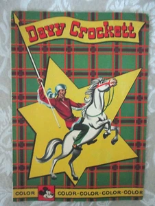 50er Jahre WALT DISNEY'S DAVY CROCKETT MALBUCH - RAR - SCHÖN, SEITEN UNGEFERTIGT - Bild 1 von 2