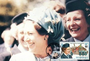 ISLE of MAN PRINCESS MARGARET GIRL GUIDES PRESIDENT MAX CARD POSTCARD