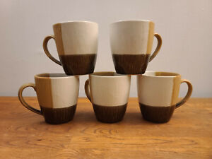 Set of 5 Sango Odyssey Black 4520 4" Coffee Cups/Mugs