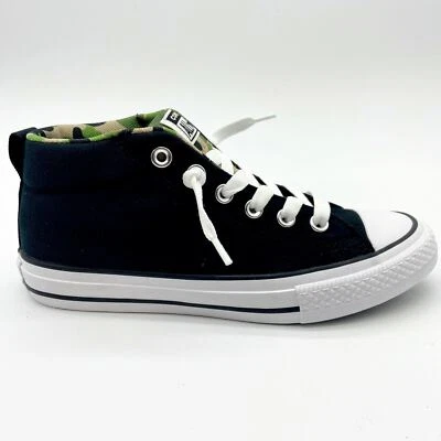 Zapatos informales Converse CTAS Street Mid negros caqui blancos para niños 667212F Foto 1 de 4